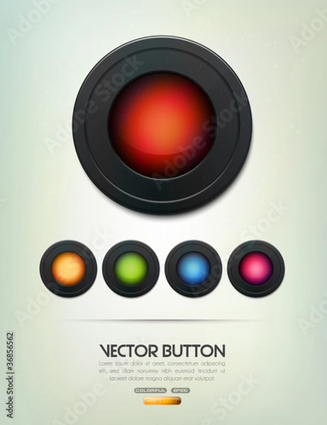 Fototapeta Buttons set