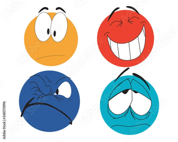 Obraz vector illustration of a temperament face