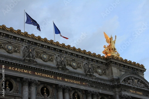 Obraz 建物の上にある天使の像