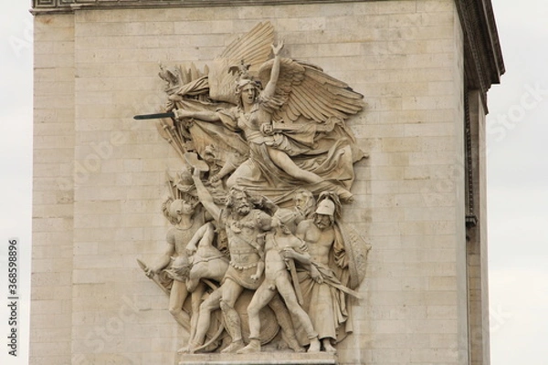 Obraz 凱旋門にある壁の彫刻