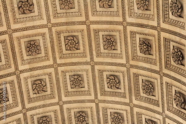 Obraz アーチ状の天井にある花の模様