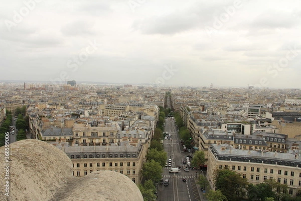 Obraz エッフェル塔から見たパリの街並み