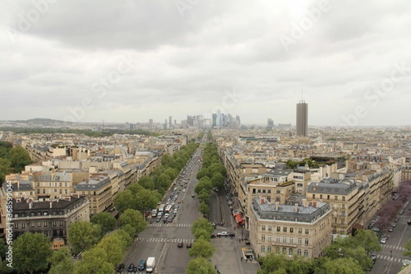 Obraz エッフェル塔から見たパリの街並み