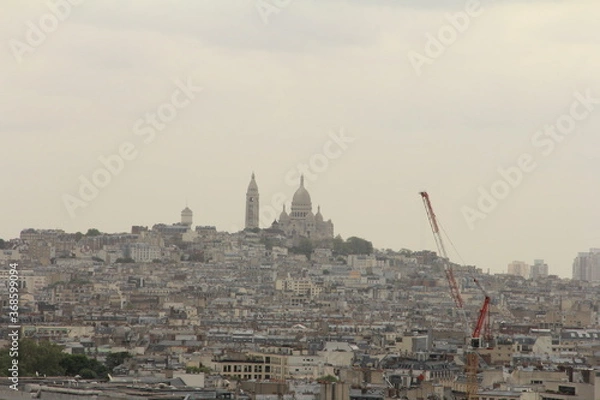 Obraz エッフェル塔から見えるサクレクール寺院