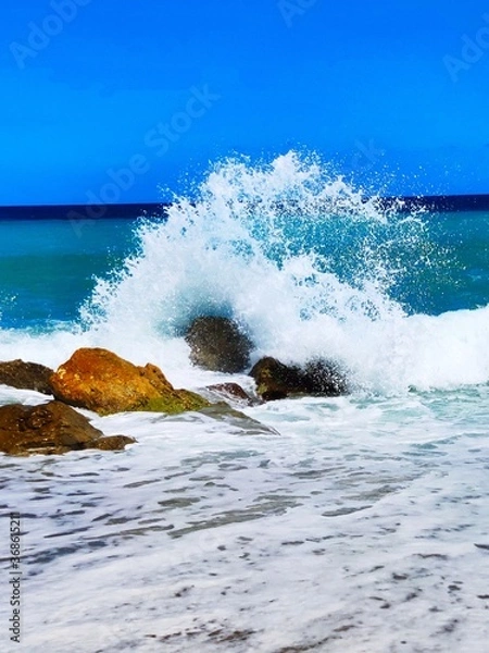 Fototapeta waves on the beach