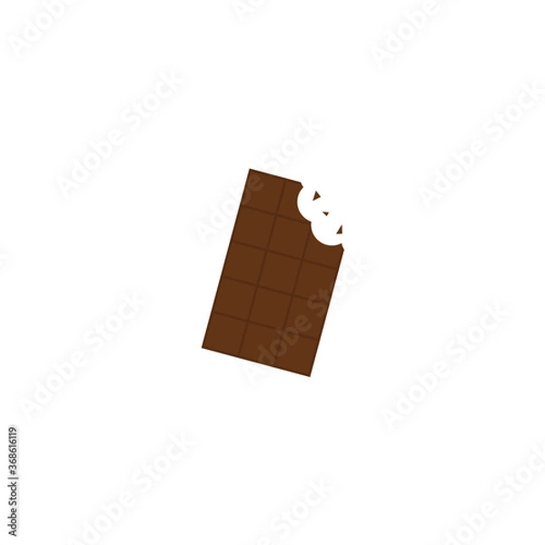 Fototapeta Illustration Vector Graphic of Chocolate Bar with Bite Mark. Perfect to use for Chocolate Store