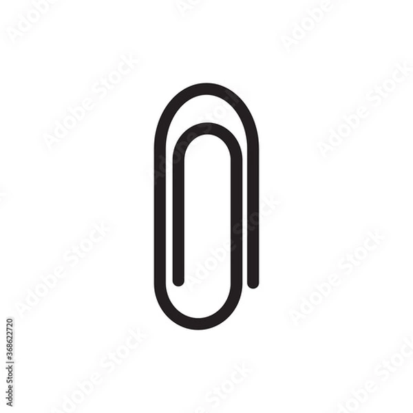 Fototapeta Paperclip line icon vector