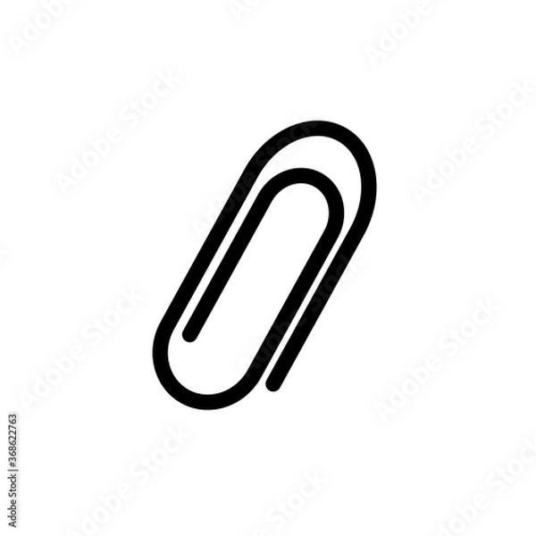 Fototapeta Paperclip line icon vector
