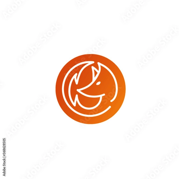 Obraz Fox Logo Round