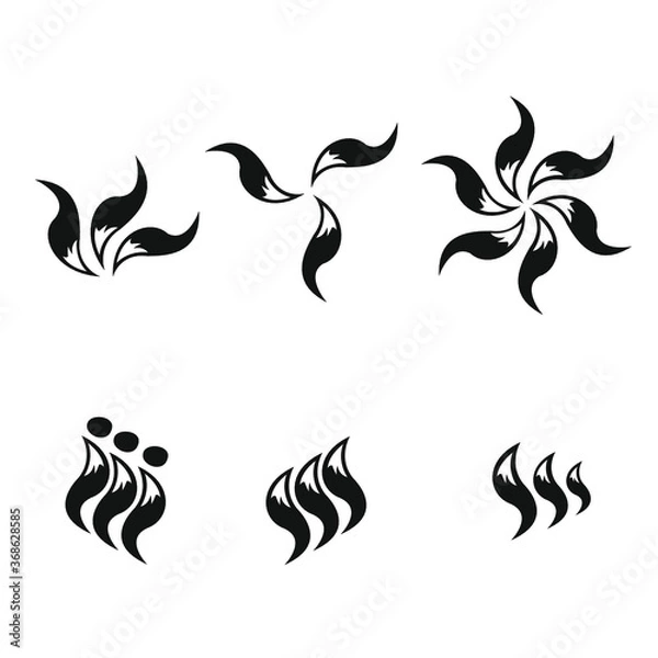 Fototapeta B&W Fox Tail Logo