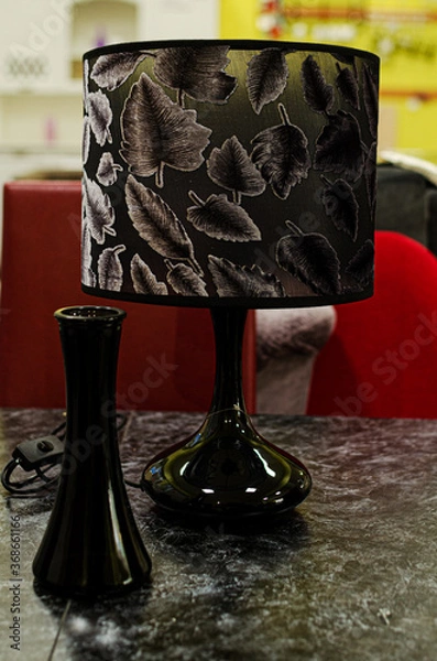 Fototapeta lamp black