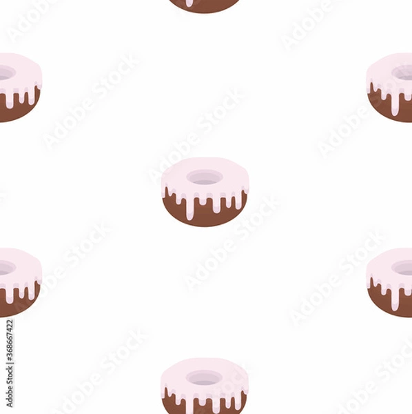 Obraz A pattern of one kind of donuts.