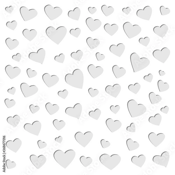 Fototapeta Paper Cut Heart Pattern