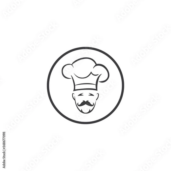 Fototapeta Hat chef logo template