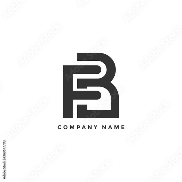 Fototapeta letter F B logo