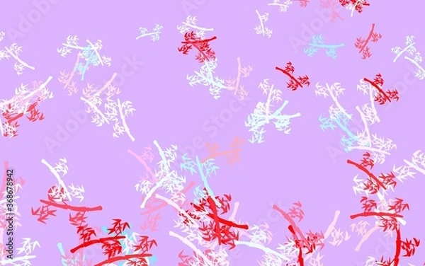 Fototapeta Light Blue, Red vector elegant template with branches.