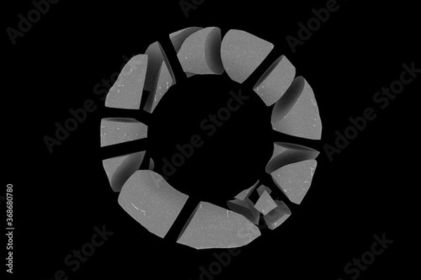 Obraz 3D rendering abstract circle shape illustration