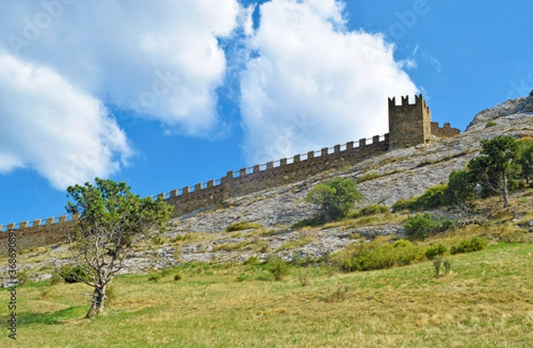 Fototapeta View of the fortress on the rock