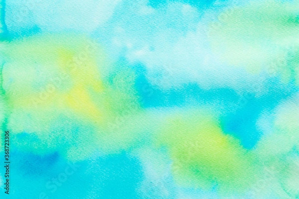 Fototapeta 水色水彩背景テクスチャ