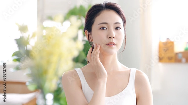 Fototapeta 女性の美容イメージ　スキンケア