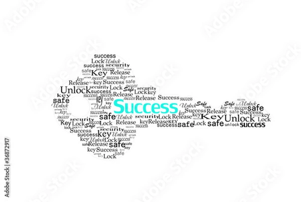 Fototapeta key to success make whit word