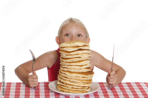 Fototapeta Peering Over Pancakes