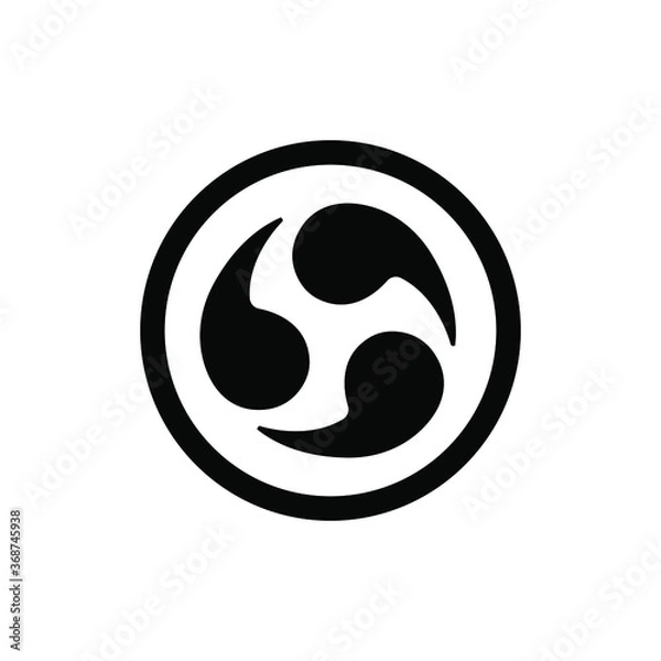 Obraz sharingan icon on white background