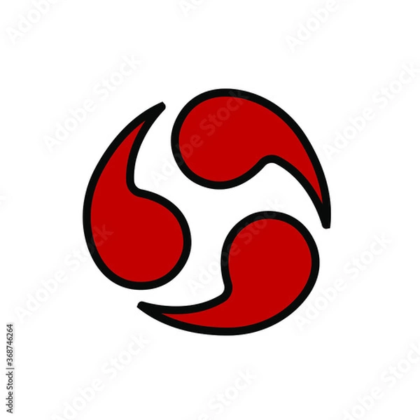 Obraz sharingan logo on white background