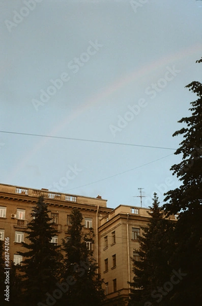 Obraz rainbow over the city