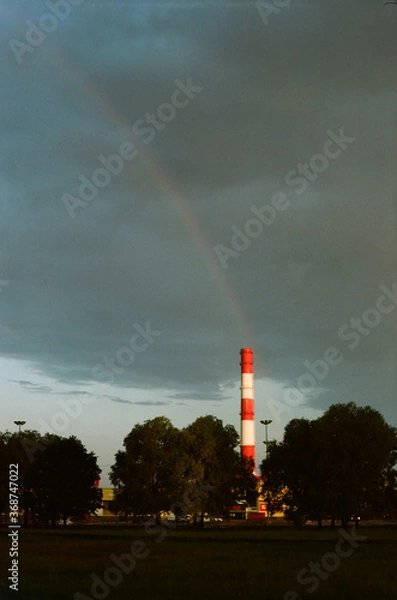 Obraz rainbow over the factory