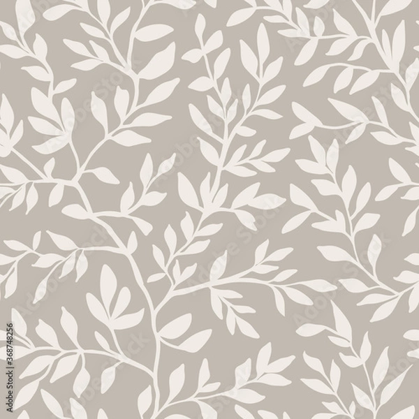 Obraz Liana seamless pattern with leaves creeper. Endless natural illustration