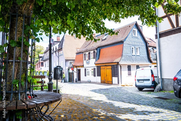Fototapeta place with lime tree in kronberg im taunus