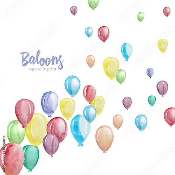 Obraz colorful balloons isolated on white background