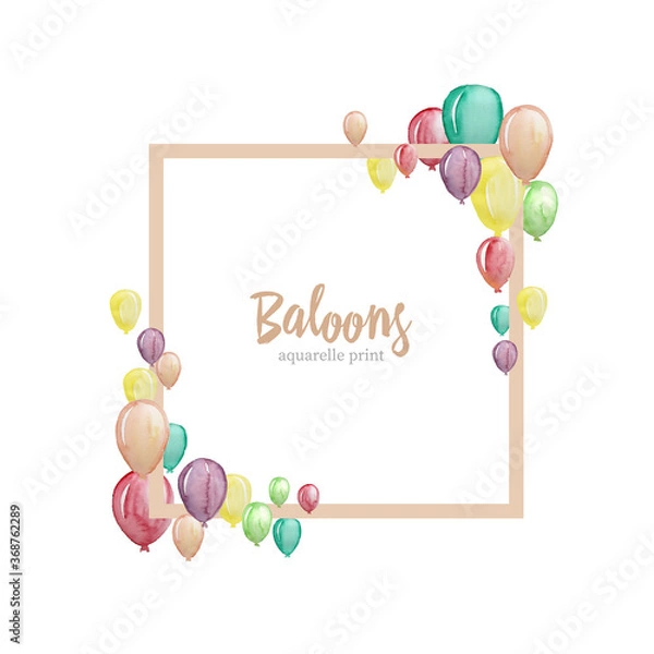 Obraz frame with balloons