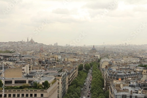 Obraz 凱旋門から見たパリの街並み