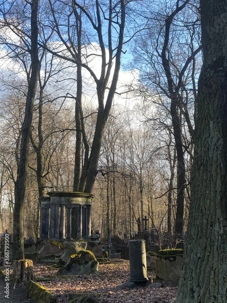 Obraz old cemetery in autumn