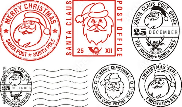Obraz postmarks - merry christmas