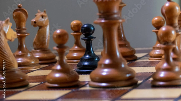 Obraz black pawn trapped, black lives matter