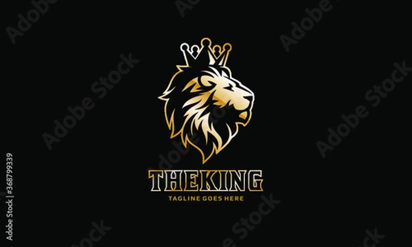 Obraz Lion Logo - Crown King Lion Vector