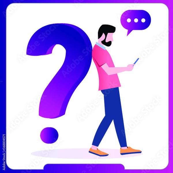 Fototapeta Website contact us or have any queries vector design