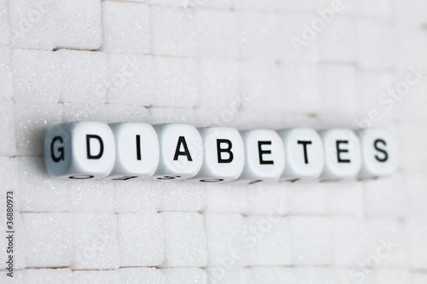 Fototapeta Sugar Cubes - Diabetes