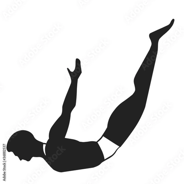 Obraz Plongeon plongeur piscine