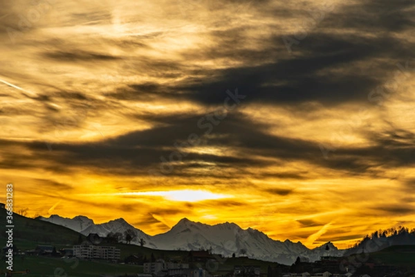 Obraz Sunset view from home