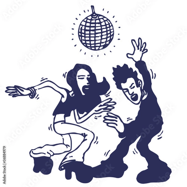 Obraz Couple danse disco