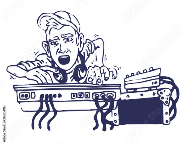 Obraz Deejay derrière ses platines