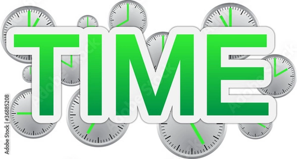 Obraz Time text banner