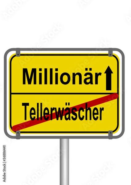 Obraz Millionär vs. Tellerwäscher