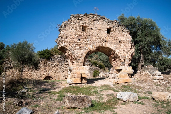 Obraz the entrance gate of nysa on the meander ancient city