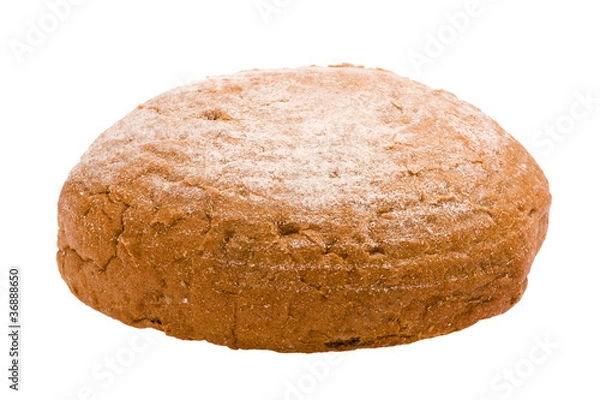 Fototapeta rye bread on white