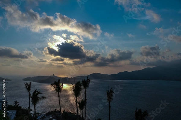 Obraz atardecer en la playa